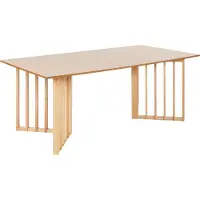 Beliani Esstisch in modernem Design mit Rillenfuß in Helle Esche Holz 200 x 100 cm