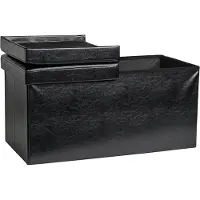 Echtwerk Sitztruhe Flex EW-FB-0444 schwarz Stoff 76,0 cm