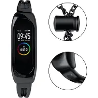 Hurtel Replacment metal band bracelet strap for Xiaomi Mi Band 6 / 5 / 4 / 3 black