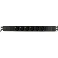 Deltaco GT-8628 power extension 6 AC outlet(s) Indoor Black