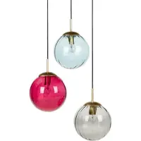 Beliani Hängelampe Mehrfarbig aus Glas 3-Flammig Modernes Design Drei Leuchten Set für Esszimmer Wohnzimmer Schlafzimmer Esstisch