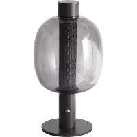 Beliani Kabellose Tischlampe Schwarz Metall Kabellos Wiederaufladbar Akku Touch Funktion LED Dimmer Dimmfunktion USB Kabel Tischleuchte Modernes Design