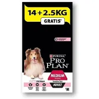 Purina Pro Plan Adult Medium Sensitive Skin 14+2.5kg Hundefutter