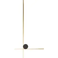 Beliani LED Wandlampe Gold Aluminium Schwarz Eisen Basis 90 cm Licht Beleuchtung Schlafzimmer Wohnzimmer Modernes Design