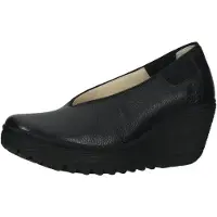 Fly london Damen Pumps aus weichem Leder mit Keilsohle und gepolsterter Decksohle