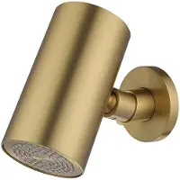 Wiesbaden | Runder Duschkopf - 15 X 8 Cm - 1-stufig - Gebürstetes Messing - Wandmontage