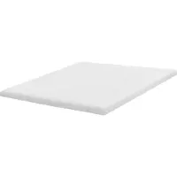 Beliani Matratzentopper Weiß Latex PolyurethanSchaum 180 x 200 cm Polyester Bezug Komfort Schaumtopper