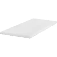 Beliani Matratzentopper Weiß Latex PolyurethanSchaum 90 x 200 cm Polyester Bezug Komfort Schaumtopper