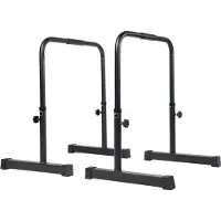 Matchu Sports Verstellbares Dip Barren Set - Dip Station bis 130 kg belastbar, rutschfest - Dip Stangen - Dip Bars - Fitness Paralle - Push Up Bars
