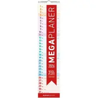 Neumann Kalender Megaplaner 2027, 14,5 x 64 cm, Streifenformat, Ferientermine DE/AT/CH, Ringbindung