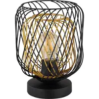 Globo Lighting Tischleuchte Metall schwarz matt, 1x E27