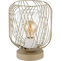 Globo Tischleuchte Metall sandfarben matt, 1x E27