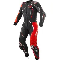 Ixon Demonio Schwarz Rot Weiß 1-Teiler Motorrad Lederkombi Größe M