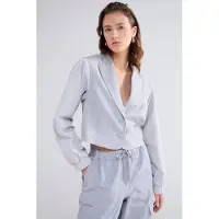 Summum Woman Blazer Short Viscose Blend Stretch Greys Größe: 42 | Blazer Outlet | Damen | Grau