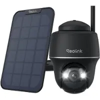 Reolink 2k+ 5MP Akku/Solarpanel Überwachungskamera, 5/2,4 GHz WiFi, Farbnachtsicht, Pan & Tilt, Personen-/Fahrzeug/Tiererkennung, IP64, Schwarz