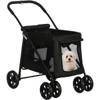 PawHut Hundewagen mit Kissen Seitentaschen