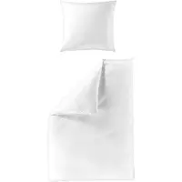 Bierbaum Bettwäsche Mako-Satin white 240x220cm, mit 2 Kissen