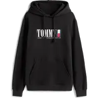 Tommy Hilfiger Schwarzer Baumwoll-Herren-Hoodie