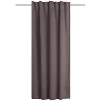 HOMEbasics Verdunkelungsvorhang HOME BASICS "BLACKY", braun (stein), B:140cm H:175cm, Polyester, Gardinen, Verdunkelungsvorhang, Verdunklungsschal, Multifunktionsband, Uni