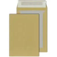 Mailmedia Papprückwandtaschen B5, ohne Fenster, 90 g/qm Haftklebung mit Abdeckstreifen (HK), Natron braun