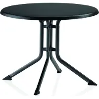 Kettler Boulevard-Klapptisch 100 cm rund, anthrazit/ anthrazit, Aluminium/Kettlaux