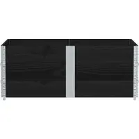 vidaXL Paletten-Aufsatzrahmen 3 Stk. Schwarz 150x100 Massivholz Kiefer