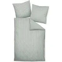 Janine Edelflanell Bettwäsche Chinchilla S 78060 155x200 cm + 80x80 cm salbeigrün