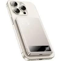 Yes I Do Yesido Ultra Slim Magnetische Kabellose Powerbank 5000mAh - Beige