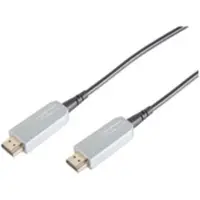 Shiverpeaks BASIC-S AOC-HDMI Kabel, 4K, schwarz/silber, 10 m HDMI A Stecker