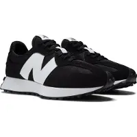 New Balance 327 Wildleder-Sneaker mit großem Logo, Schwarz 41.5 EU