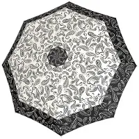 Doppler Regenschirm Fiber Magic Paisley Black And White