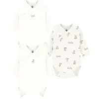 Petit Bateau Wickelbody l/ä - 3er-Packung - Weiß - - 6 mt - Body L/Ä