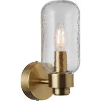 Nordlux Wandlampe Tutan, dimmbar, messing / gold, für Badezimmer, Metall, Wandleuchte, Wandlampe Bad
