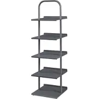 En.casa Schuhregal Poytya Stahl 119x34x32 cm Anthrazit