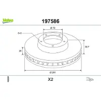 Valeo 2x Bremsscheiben Vorne für FIAT 500X (334) 281mm 197586