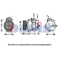 AKS Dasis Kompressor, Klimaanlage 851663N