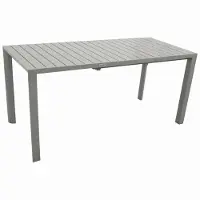 Degamo Gartentisch Esstisch Ausziehtisch BAGO 120/162x70cm, Aluminium silbergrau, wetterfest