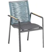 Kettler Diamond Stapelsessel Aluminium/Rope Blau|Dunkelgrau 0103902-7730