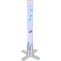 Globo Stehleuchte LED Wassersäule beleuchtet mit Fischen Farbwechsel Deko 9017