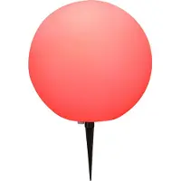 Globo Lighting Außenleuchte Kunststoff weiß, IP44, mit Erdspitz, ø: 300mm, H: 450mm, Länge Zuleitungskabel 5000mm, exkl. 1x E27 30W 230V