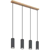 Globo Pendellampe Robby 4-Licht Holz