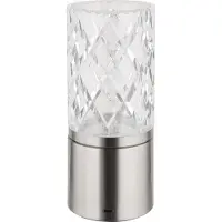 Globo Lighting Tischleuchte LUNKI DH 8x19 cm silber Tischlampe