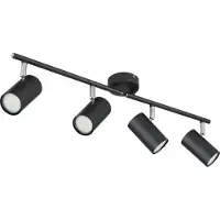Globo 4-Licht Deckenlampe Allvi Schwarz