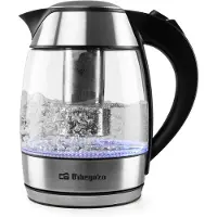 Orbegozo KT 6040, 1,8 l, 2200 W, Schwarz, Edelstahl, Metall, Kunststoff, Wasserstandsanzeige, Überhitzungsschutz