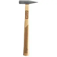Ryobi Schlosserhammer mit Griff aus Hickory-Holz, Schlagkopf aus robustem Carbonstahl, Masse: 200g