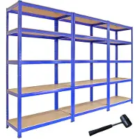 Monster Racking 3x Metallregale 5-stufige Schwerlastregale Garage Lagerhaus Schuppen Lagerung