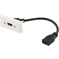 Deltaco Uttagspanel, 1xHDMI, 0,2m, vit