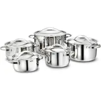 KOPF Topfset Stilo (Edelstahl, 10-teilig, inkl. 5 Deckel, Induktion)