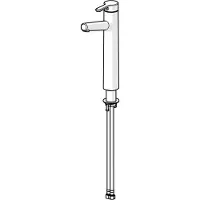 Hansa Waschtisch-Einhebelmischer HANSADESIGNO Style He ob, o. Abl-Garnitur, Ausl. 150mm, chr