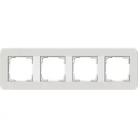 Gira 0214 411, Grau, Weiß, Schraubenlos, , Glänzend, 1 Stück(e)